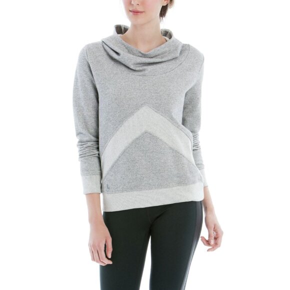 Lole Women's Brown Mock Neck Cropped Frances Pullover Hoodie Size L - Picture 1 of 8